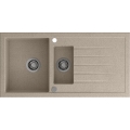 Sapho - Fregadero de cocina 100x50 cm granito/beige