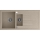 Sapho - Fregadero de cocina 100x50 cm granito/beige