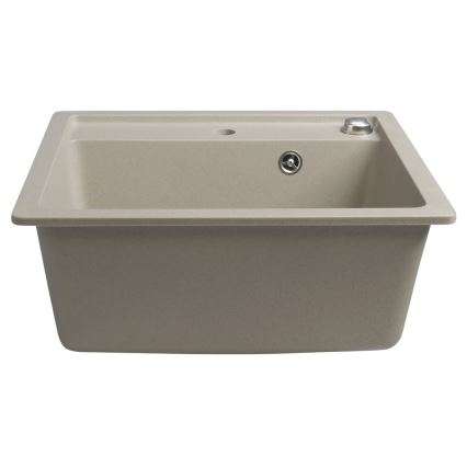 Sapho - Fregadero de cocina 53x50 cm granito/beige