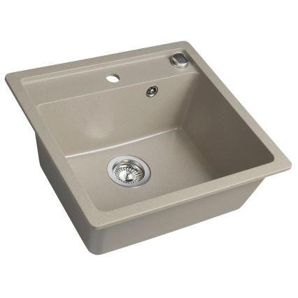 Sapho - Fregadero de cocina 53x50 cm granito/beige