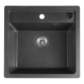 Sapho - Fregadero de cocina 53x50 cm granito/negro