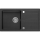 Sapho - Fregadero de cocina 77x44 cm granito/negro