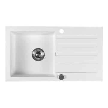 Sapho - Fregadero de cocina 78x44 cm granito/blanco