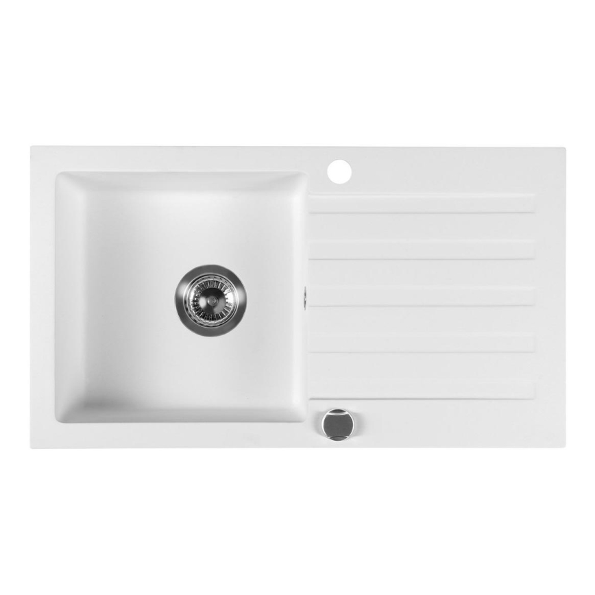 Sapho - Fregadero de cocina 78x44 cm granito/blanco