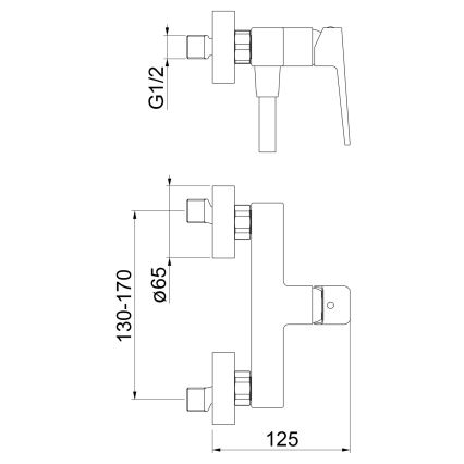 Sapho - Grifo de ducha TURSI acabado cromo brillante