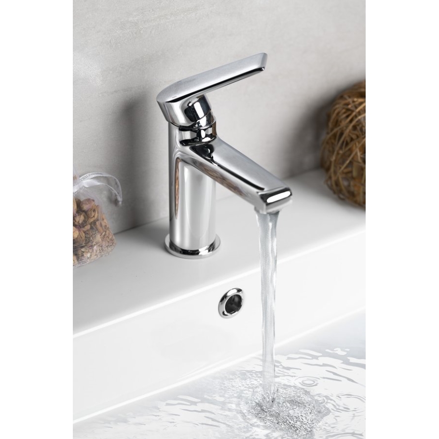 Sapho - Grifo de lavabo KAI 15 cm cromo brillante
