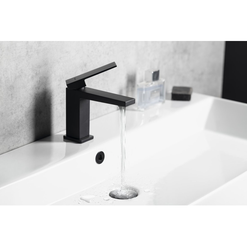 Sapho - Grifo de lavabo LATUS 14 cm negro mate
