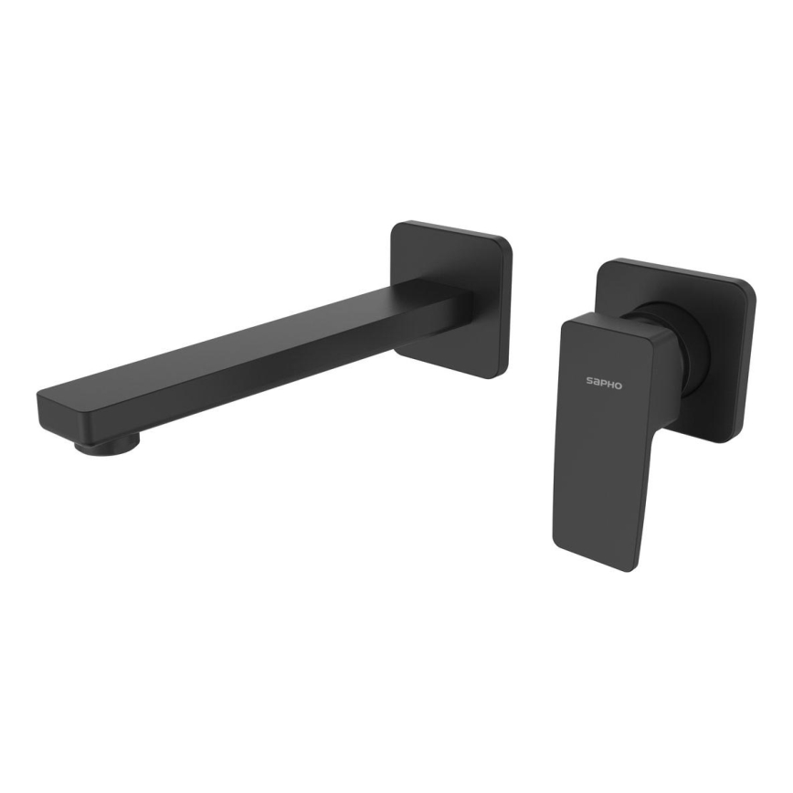 Sapho - Grifo de lavabo para instalación de 2 orificios TURSI negro mate