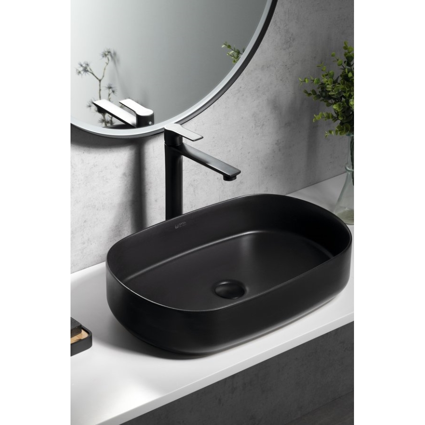 Sapho - Grifo de lavabo PAX 31,5 cm mate negro