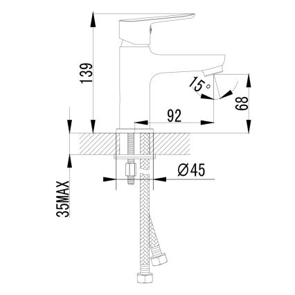 Sapho - Grifo de lavabo SMALL 13,9 cm cromo brillante