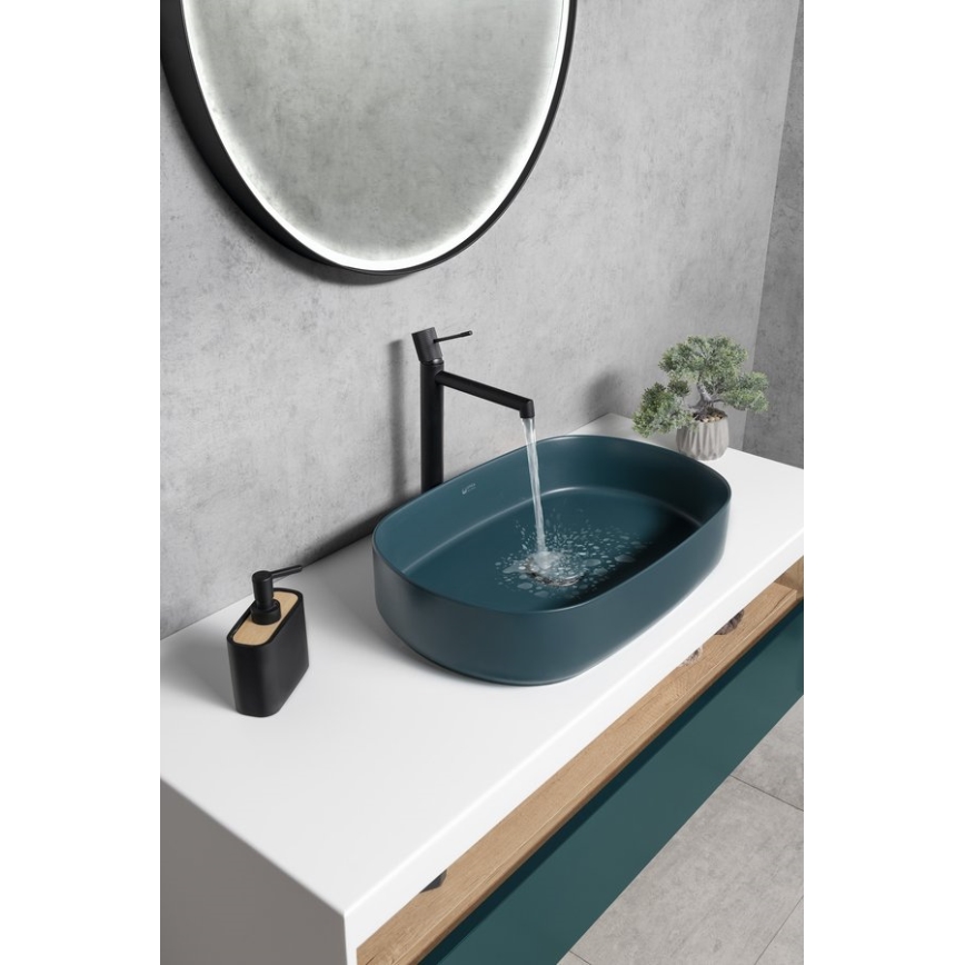 Sapho - Grifo de lavabo SOLARIS 32 cm negro mate