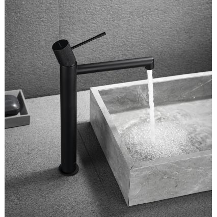 Sapho - Grifo de lavabo SOLARIS 32 cm negro mate