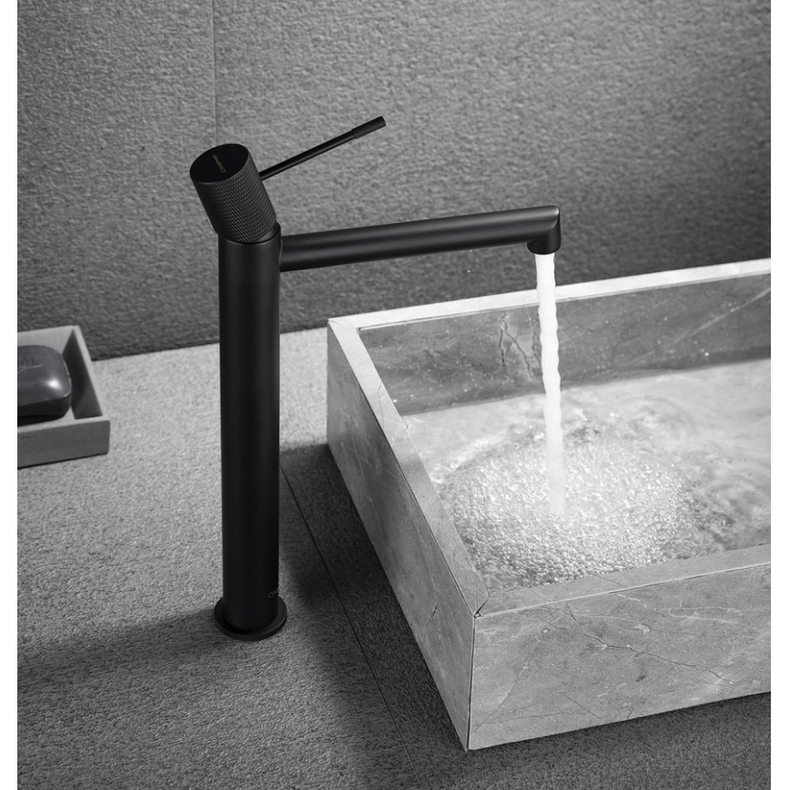 Sapho - Grifo de lavabo SOLARIS 32 cm negro mate