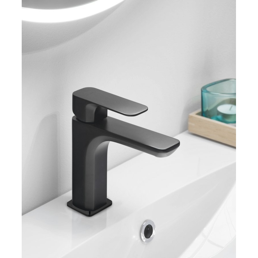 Sapho - Grifo de lavabo SPY 16,7 cm negro