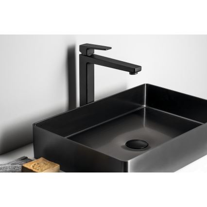 Sapho - Grifo de lavabo TURSI 28 cm negro mate