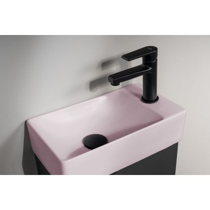 Sapho - Grifo monomando para lavabo KAI 15 cm negro mate