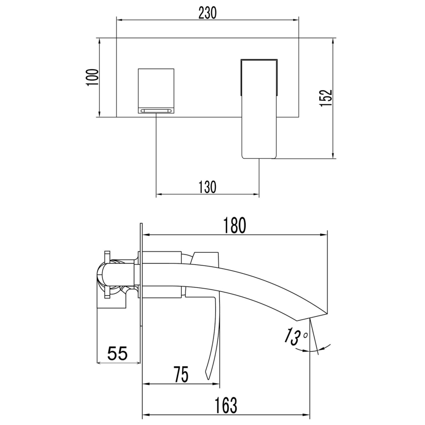 Sapho - Grifo para lavabo GINKO, negro mate