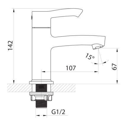 Sapho - Grifo para lavabo SMALL 14 cm cromo brillante