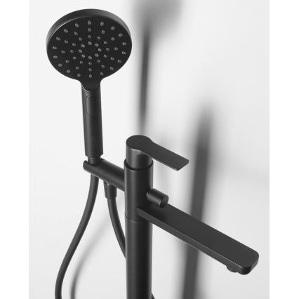 Sapho - Juego de bañera con grifería PAX, negro mate