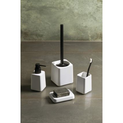 Sapho - Juego de baño 4 piezas blanco/negro