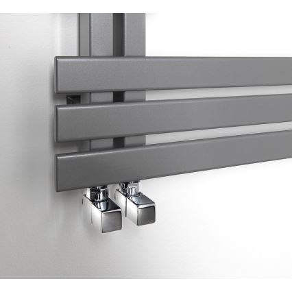 Sapho - Juego de conexión para válvulas angulares CUBE, 2 piezas, cromo brillante