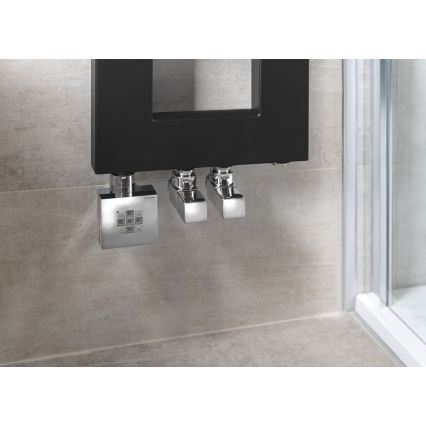 Sapho - Juego de conexión para válvulas angulares CUBE, 2 piezas, cromo brillante