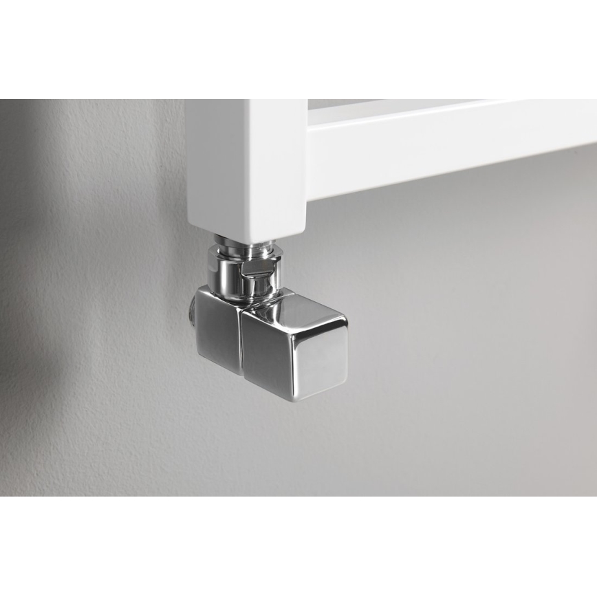 Sapho - Juego de conexión para válvulas angulares CUBE, 2 piezas, cromo brillante