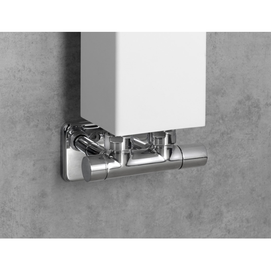 Sapho - Kit de válvulas de conexión para instalación central TWIN, cromo brillante