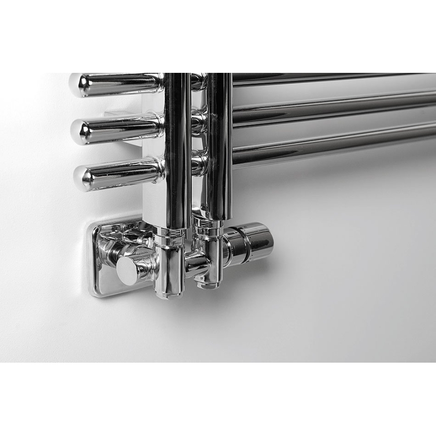 Sapho - Kit termostático de conexión para toma central TWIN COMBI, derecha, acabado cromo brillante