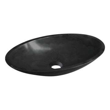 Sapho - Lavabo de encimera BLOK 60x35 cm marquin/negro mate