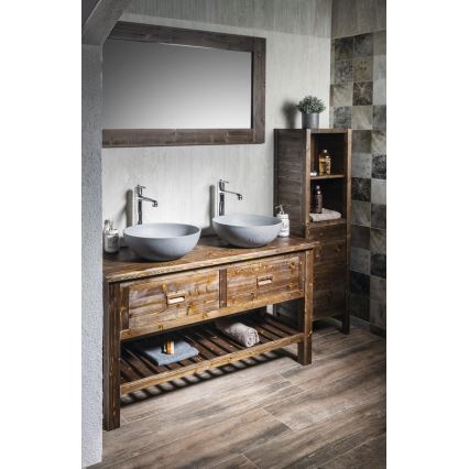 Sapho - Lavabo de encimera FORMIGO Ø 39 cm hormigón/gris mate