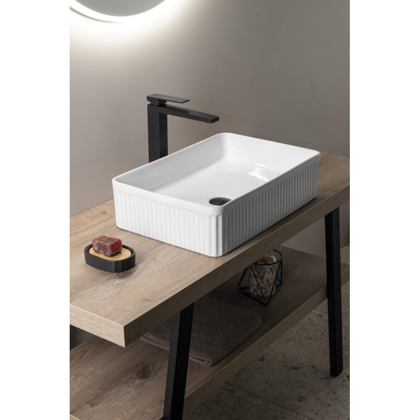 Sapho - Lavabo de encimera PICOBELLO 50x34 cm cerámica/blanco