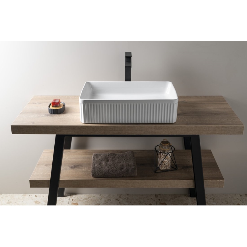 Sapho - Lavabo de encimera PICOBELLO 50x34 cm cerámica/blanco
