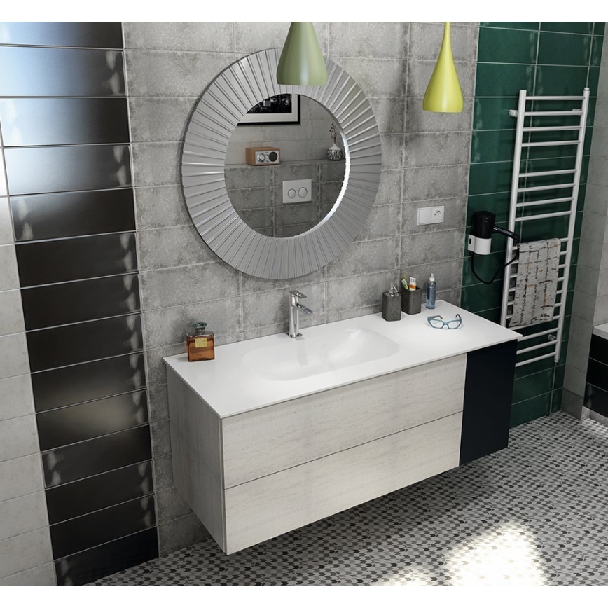 Sapho - Lavabo empotrado ROCKSTONE 67x35,5 cm blanco mate