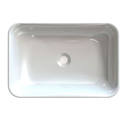 Sapho - Lavabo encastrado ASOFFI 55x37 cm mármol/blanco