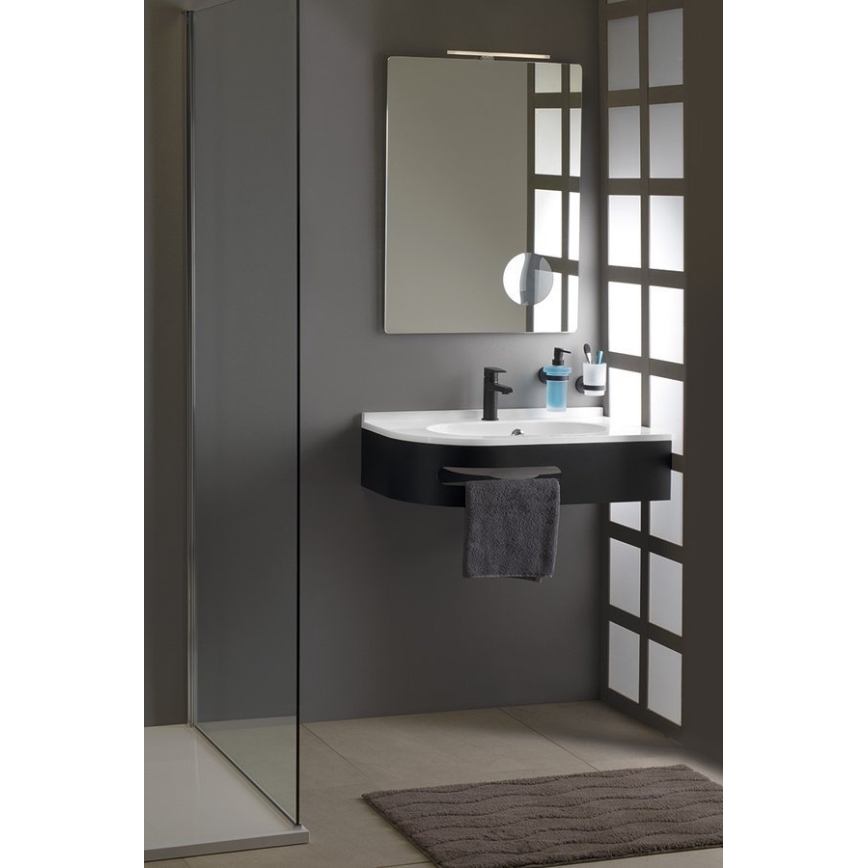Sapho - Lavabo encastrado de esquina PULSE 75x43 cm mármol/blanco