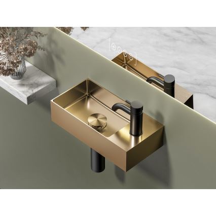 Sapho - Lavabo mural AURUM 36,5x18 cm cobre mate