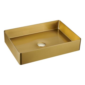 Sapho - Lavabo para encimera AURUM 50 x 35 cm, dorado mate