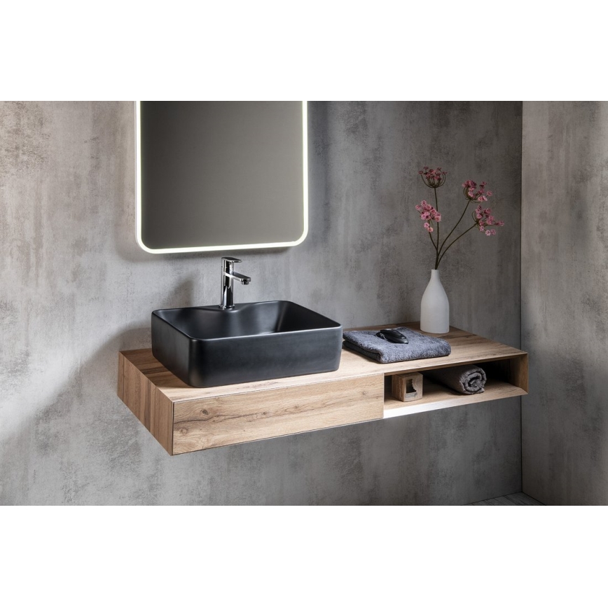 Sapho - Lavabo para encimera BALENA 48x37 cm negro mate