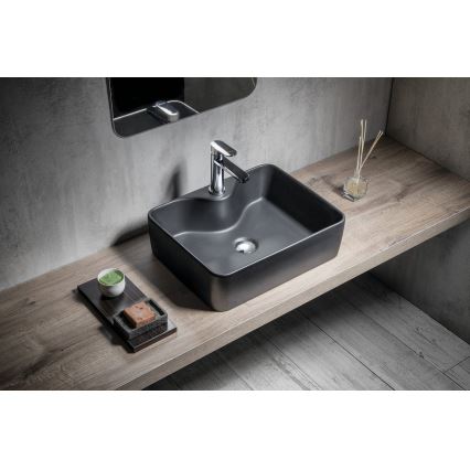 Sapho - Lavabo para encimera BALENA 48x37 cm negro mate