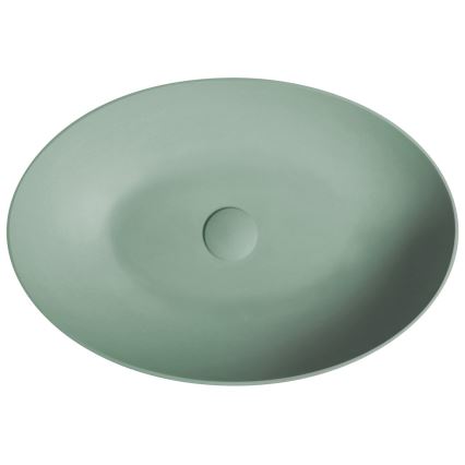 Sapho - Lavabo para encimera FORMIGO 60x40 cm hormigón/verde