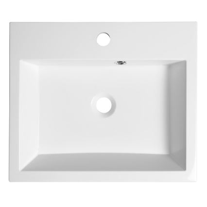 Sapho - Lavabo para encimera ORINOKO 50x42 cm mármol/blanco