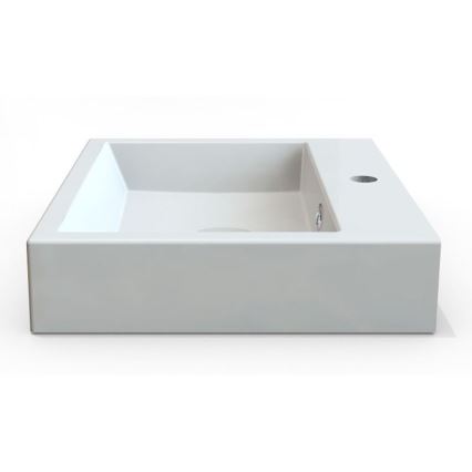 Sapho - Lavabo para encimera ORINOKO 50x42 cm mármol/blanco
