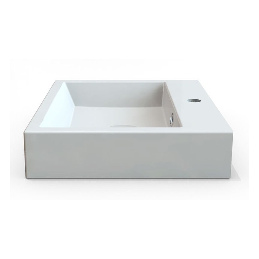 Sapho - Lavabo para encimera ORINOKO 50x42 cm mármol/blanco
