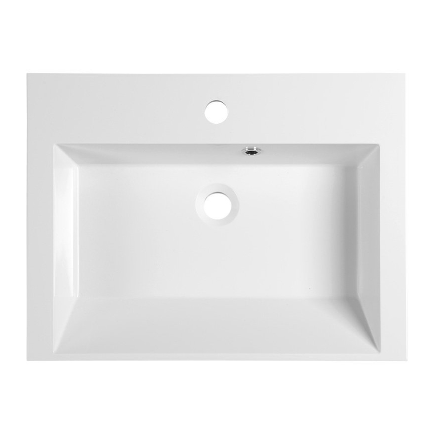 Sapho - Lavabo para encimera ORINOKO 60x45 cm mármol/blanco