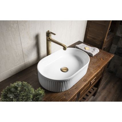 Sapho - Lavabo para encimera PICOBELLO 49x31 cm cerámica/blanco