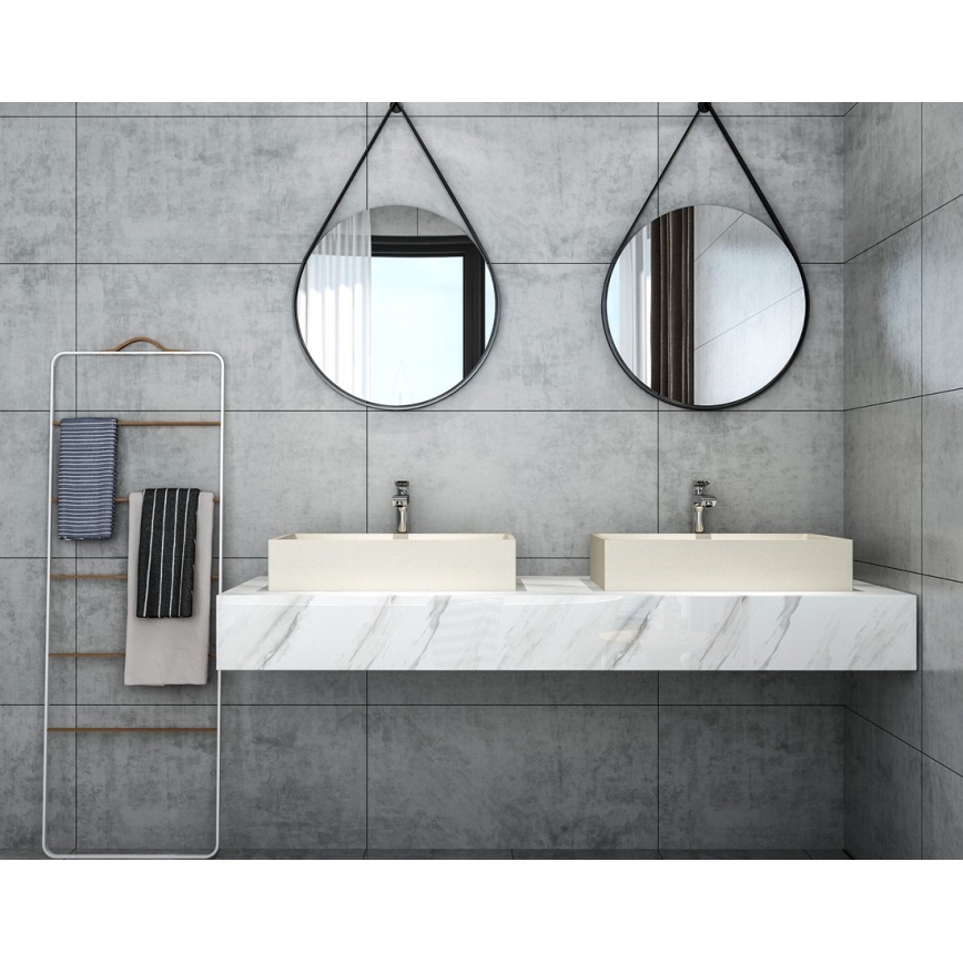 Sapho - Lavabo sobre encimera 58x36 cm hormigón/beige