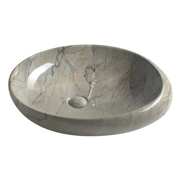 Sapho - Lavabo sobre encimera DALMA 68x44 cm gris