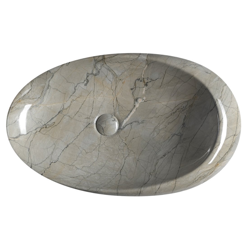 Sapho - Lavabo sobre encimera DALMA 68x44 cm gris