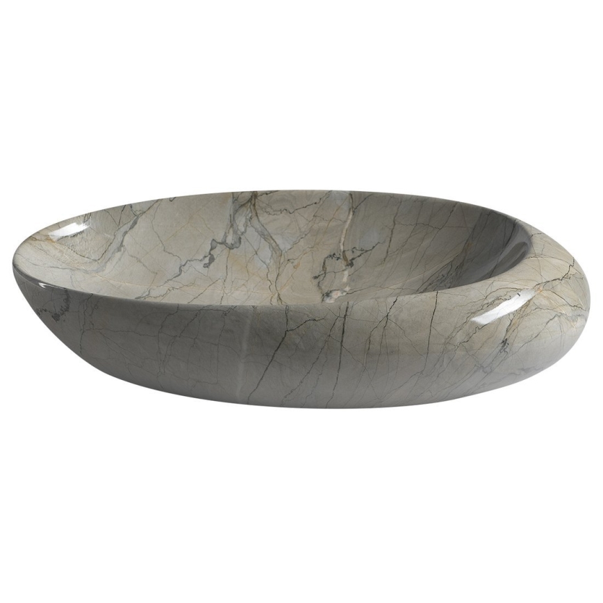 Sapho - Lavabo sobre encimera DALMA 68x44 cm gris
